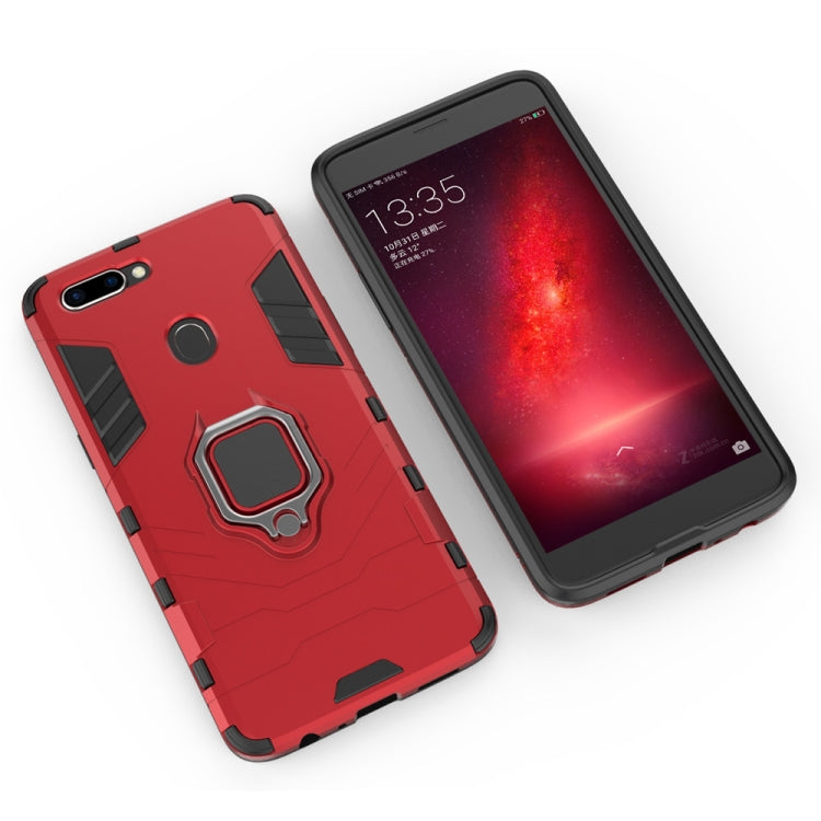 PC + TPU Shockproof Protective Case for OPPO R11s Plus, with Magnetic Ring Holder