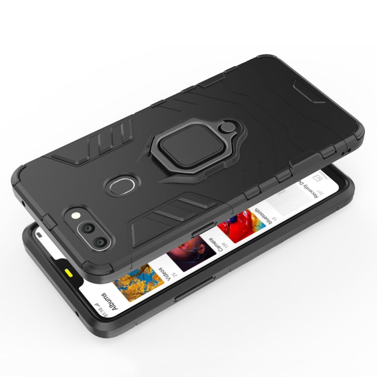 PC + TPU Shockproof Protective Case for OPPO R15, with Magnetic Ring Holder