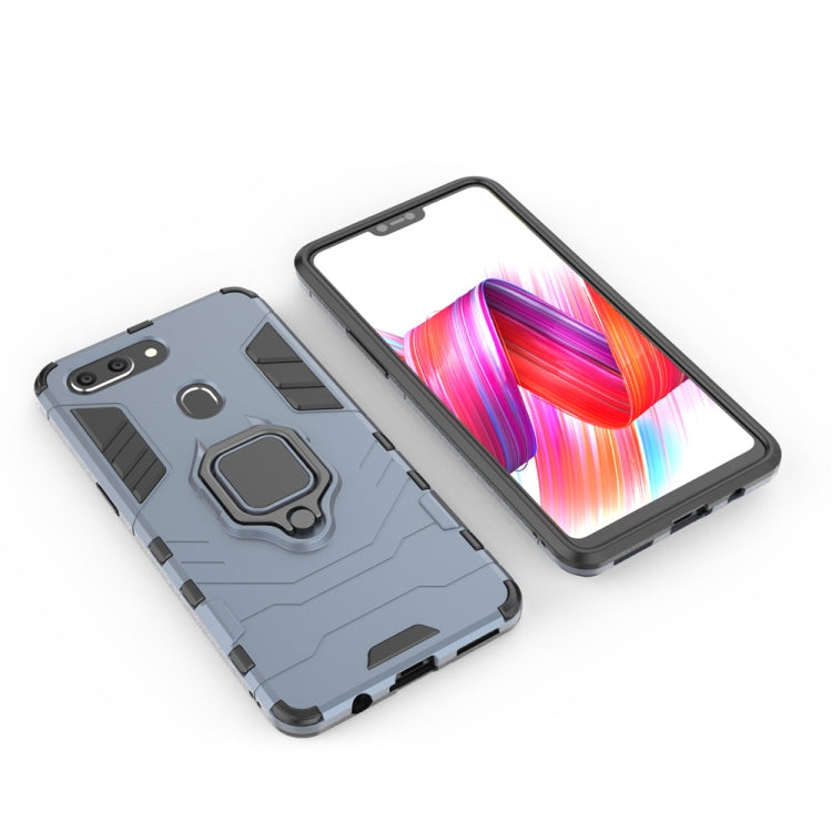 PC + TPU Shockproof Protective Case for OPPO R15 Pro, with Magnetic Ring Holder