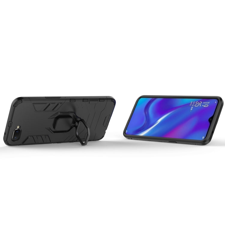 PC + TPU Shockproof Protective Case for OPPO K1, with Magnetic Ring Holder