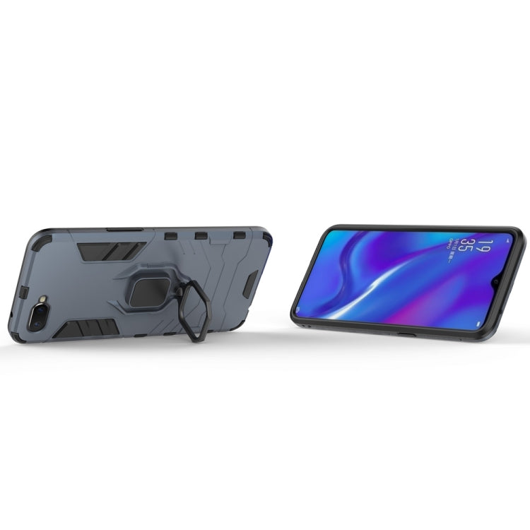 PC + TPU Shockproof Protective Case for OPPO K1, with Magnetic Ring Holder