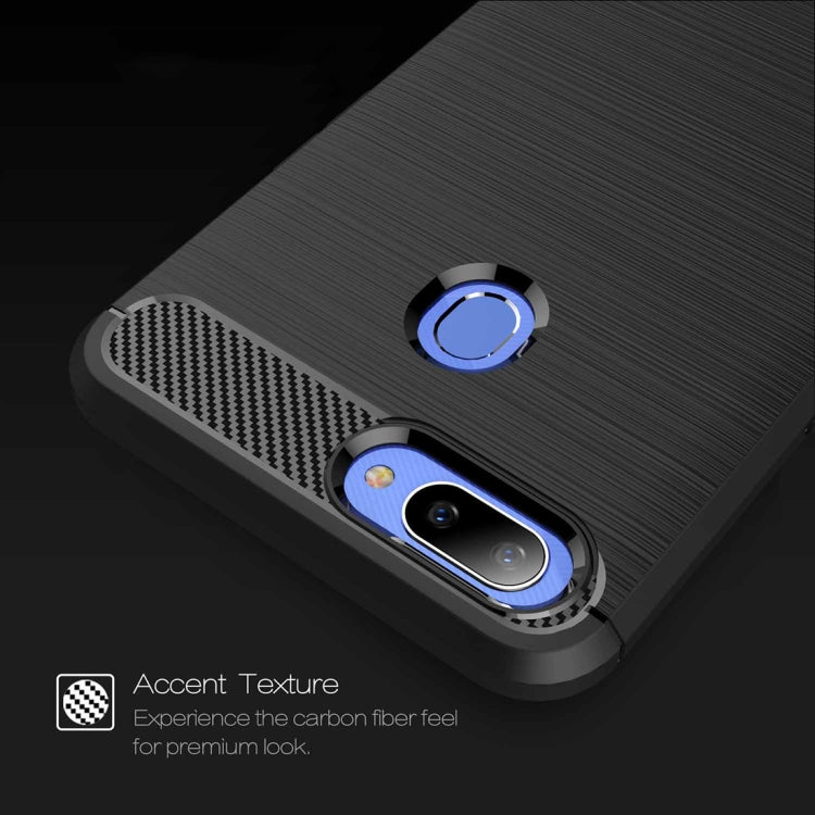 Brushed Texture Carbon Fiber Shockproof TPU Case for OPPO Realme 2