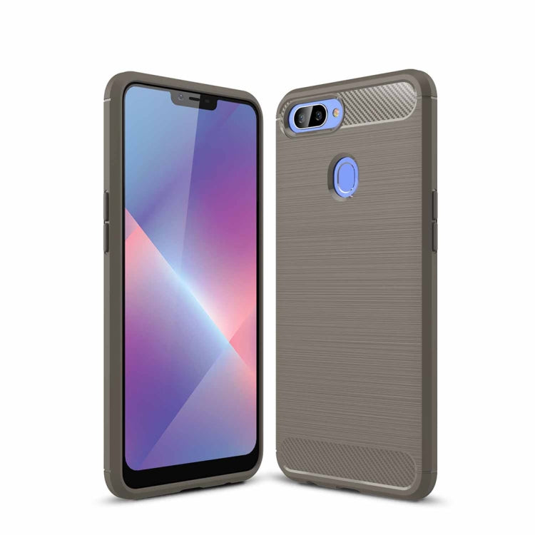 Brushed Texture Carbon Fiber Shockproof TPU Case for OPPO Realme 2