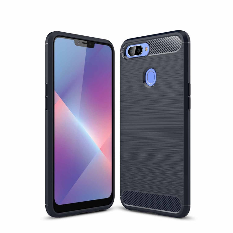 Brushed Texture Carbon Fiber Shockproof TPU Case for OPPO Realme 2