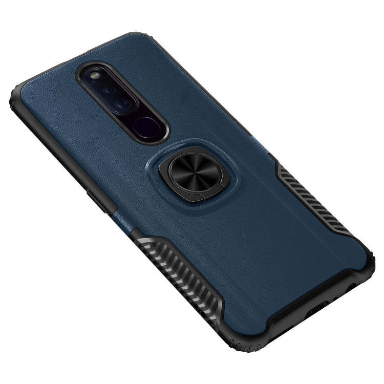 Shockproof Car Magnetic Case with 360 Degree Gold Armor Ring for OPPO F11 Pro