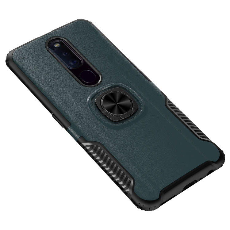 Shockproof Car Magnetic Case with 360 Degree Gold Armor Ring for OPPO F11 Pro