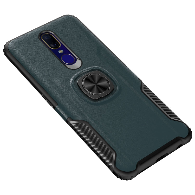 Shockproof Car Magnetic Case with 360 Degree Gold Armor Ring for OPPO F11