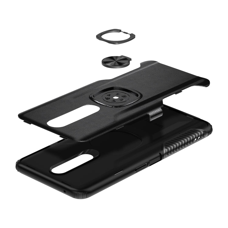 Shockproof Car Magnetic Case with 360 Degree Gold Armor Ring for OPPO F11