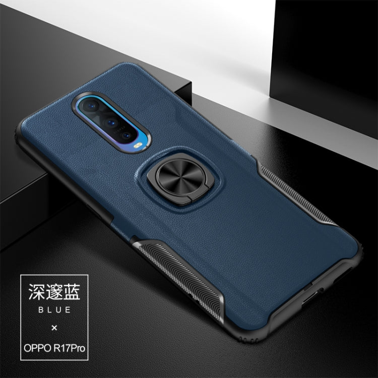 Shockproof Car Magnetic Case with 360 Degree Gold Armor Ring for OPPO RX17 Pro