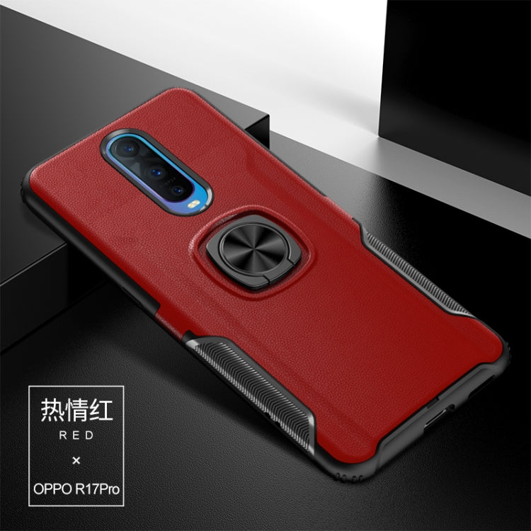 Shockproof Car Magnetic Case with 360 Degree Gold Armor Ring for OPPO RX17 Pro