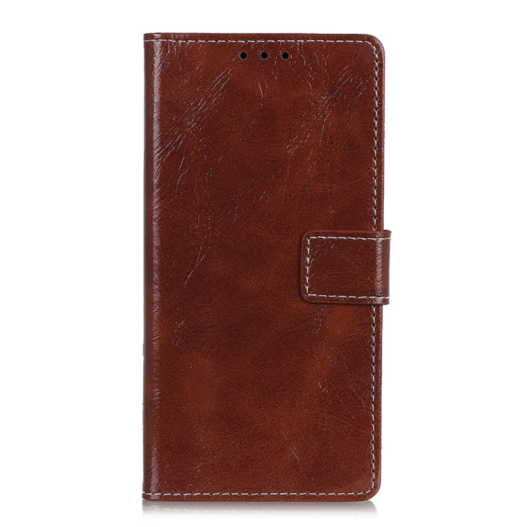 Retro Crazy Horse Texture Horizontal Flip Leather Case for OPPO Realme 3, with Holder & Card Slots & Wallet & Photo Frame