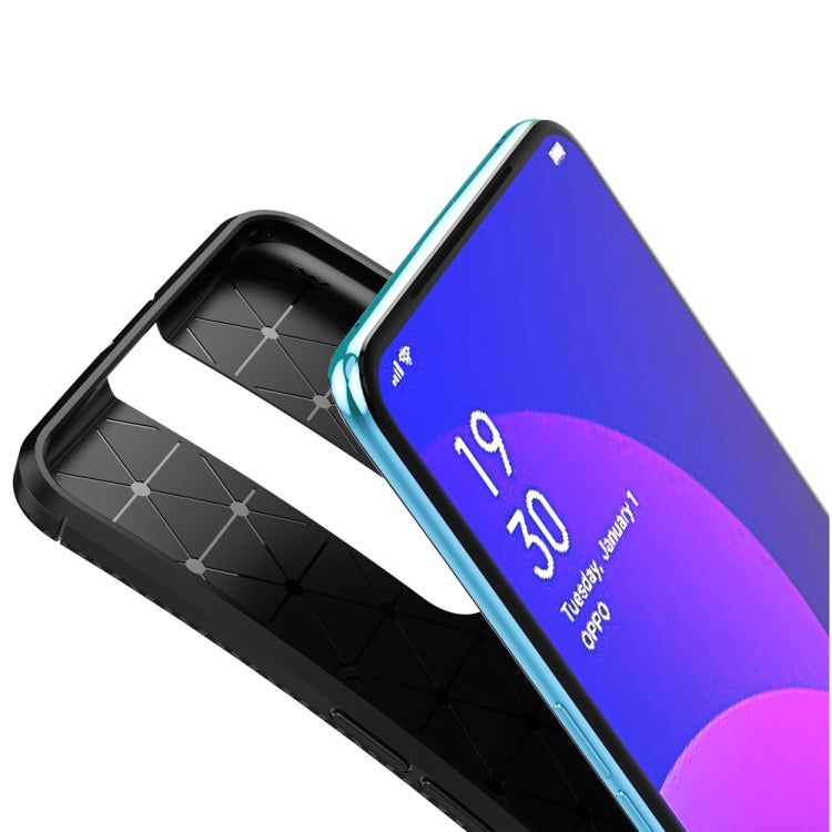 Carbon Fiber Texture Shockproof TPU Case for OPPO F11 Pro