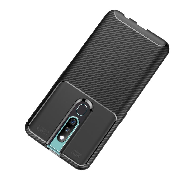 Carbon Fiber Texture Shockproof TPU Case for OPPO F11 Pro
