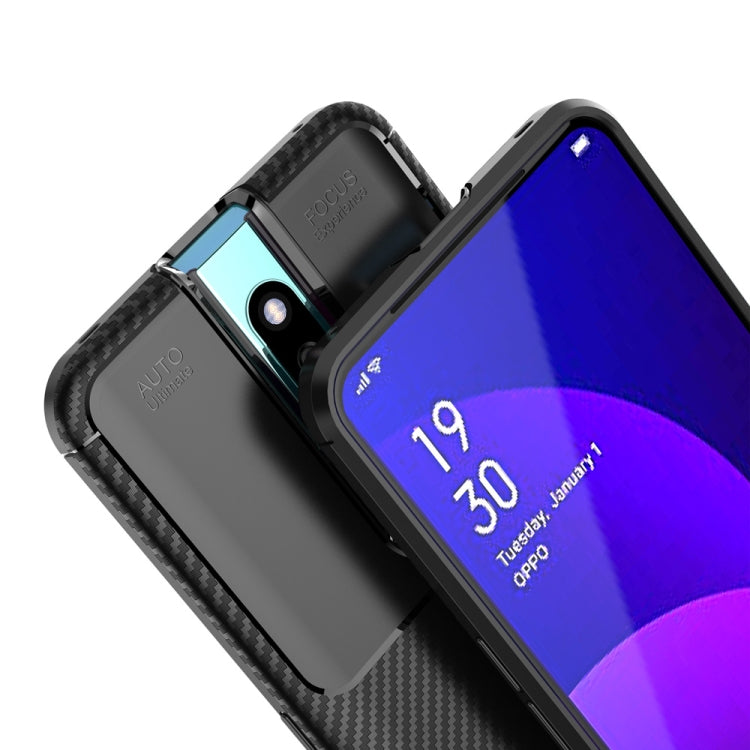 Carbon Fiber Texture Shockproof TPU Case for OPPO F11 Pro