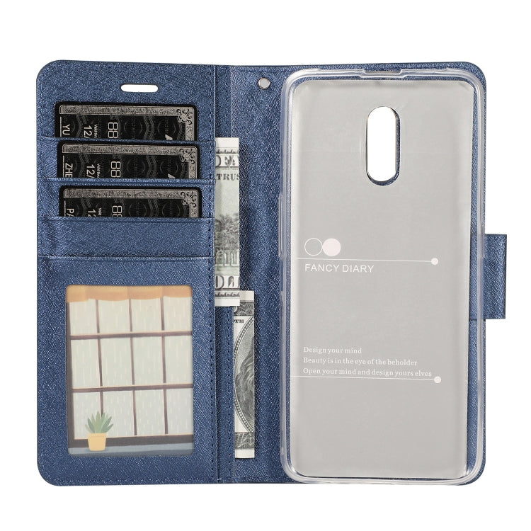 Silk Texture Horizontal Flip Leather Case for OPPO Reno, with Holder & Card Slots & Wallet & Photo Frame