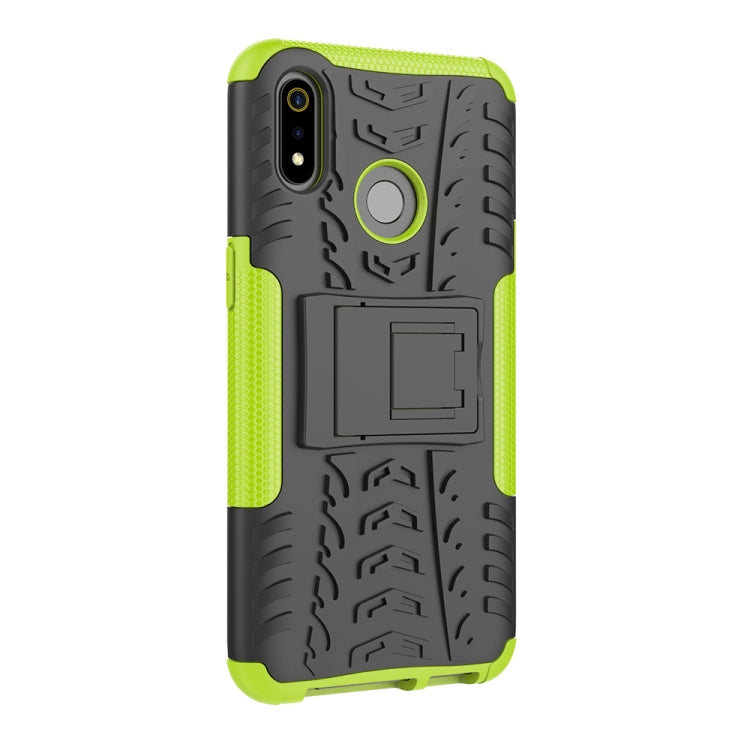 Tire Texture TPU+PC Shockproof Case for OPPO Realme 3, with Holder