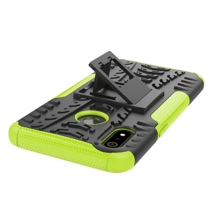 Tire Texture TPU+PC Shockproof Case for OPPO Realme 3, with Holder