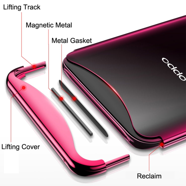 GKK Electroplating Transparent Case for OPPO Find X(Blue)