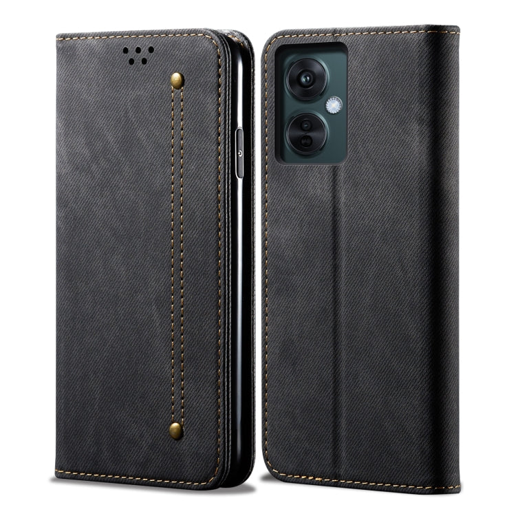 Denim Texture Flip Leather Phone Case For OnePlus Nord CE 3 Lite / OPPO K11X