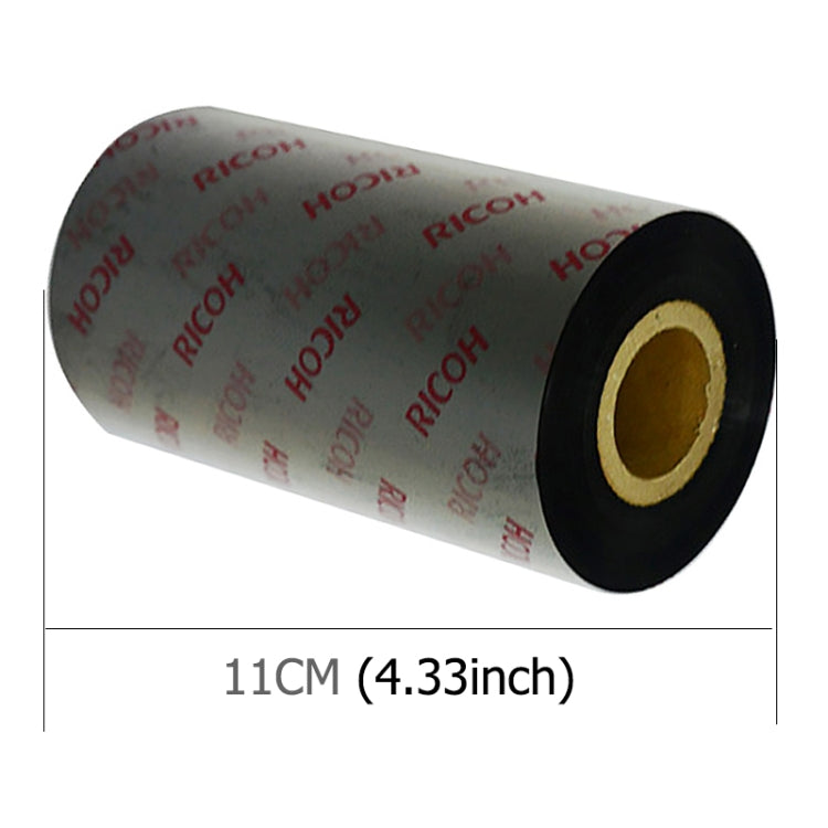 Ricoh Full Resin PET Mute Silver Adhesive Waterproof Anti-scratch High Temperature Ribbon, Width: 11cm, Length: 300m, Custom Printing and Size are welcome
