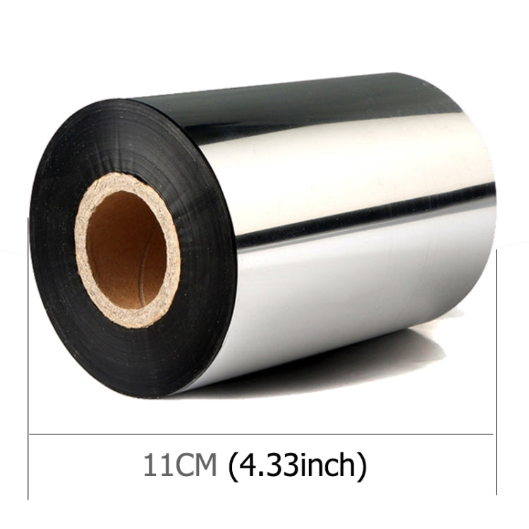 Ultra Scratch-resistant Wax-based Printer Coated Paper Barcode Ribbon, Width: 11cm, Length: 300m, Custom Printing and Size are welcome