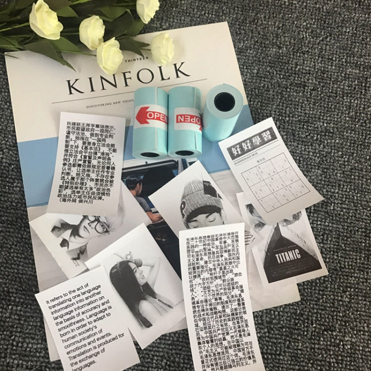 10 PCS Adhesive Thermal Label Printer Paper Sticker for PAPERANG P1/ P2 / A6 , Size: 57 x 30 mm(White)