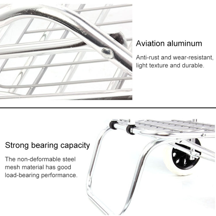 Portable Foldable Aluminum Alloy Luggage Truck Hand Cart Shopping Small Trolley Case