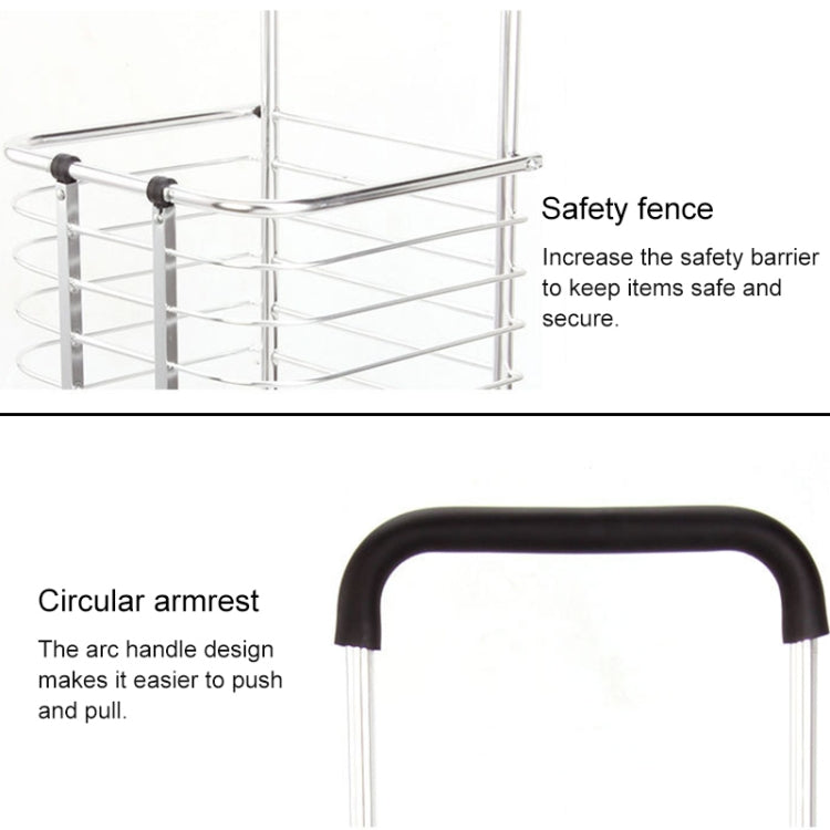 Portable Foldable Aluminum Alloy Luggage Truck Hand Cart Shopping Small Trolley Case