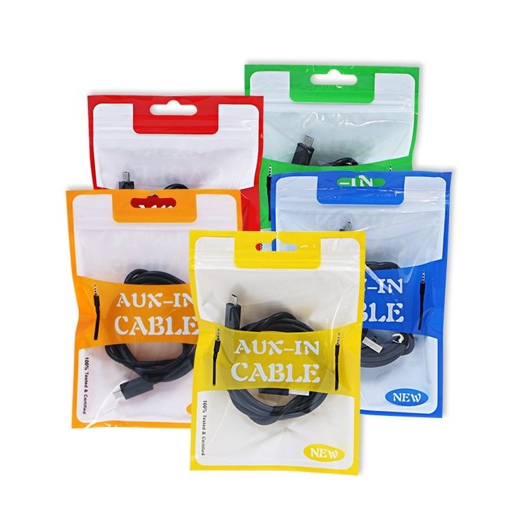 100 PCS MX004 Data Cable Packaging Bag Earphone Wire Electronic Digital Accessories Zipper Bag 3C Accessories Packaging Bag, Size: 10.5cm x 15cm, Random Color Delivery