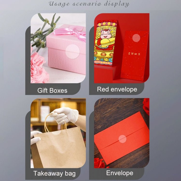 10000 PCS Transparent Round Shape Self-adhesive Sealing Sticker, Diameter: 30mm