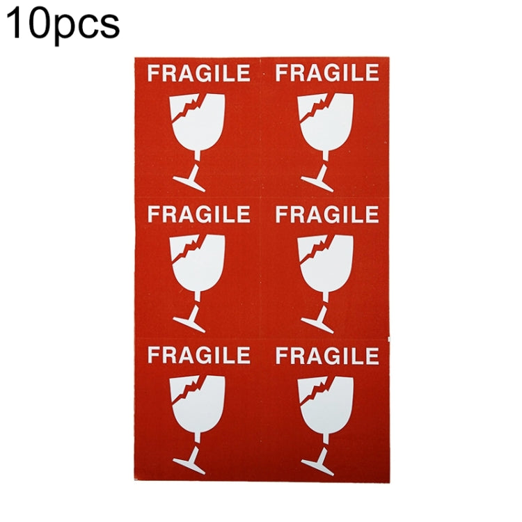 600 PCS Self-adhesive English Warning Sticker Fragile Label