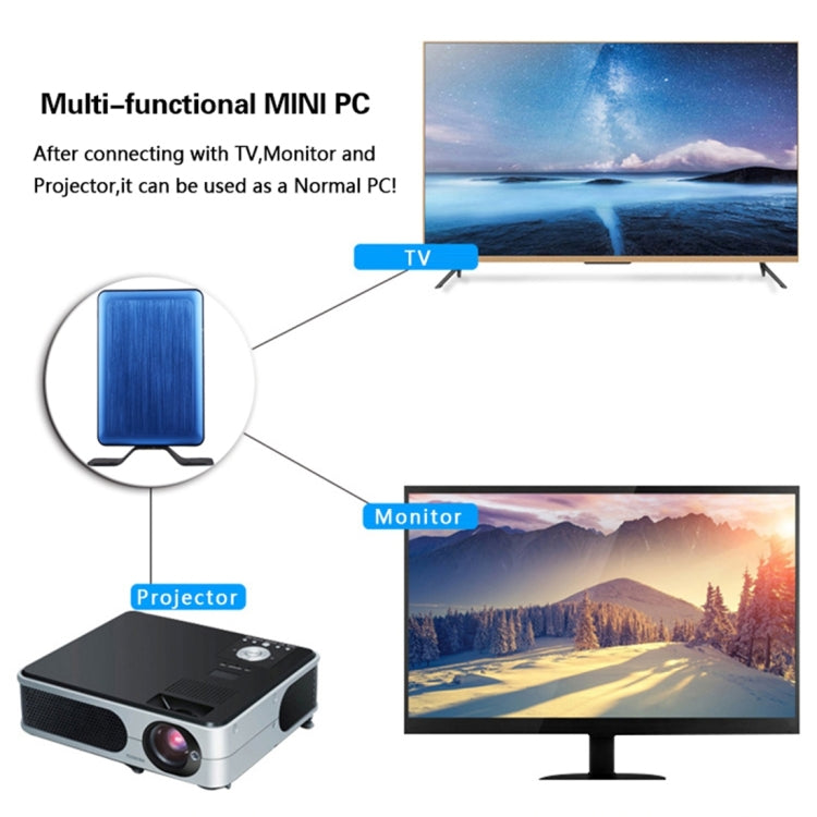 TK600 Mini PC, Intel Baytrail-T Quad Core Z3735F 1.33Ghz-1.83Ghz, RAM: 2GB, SSD: 32GB, Support Bluetooth, WiFi, Windows 8.1 & Windows 10 Professional Operating System