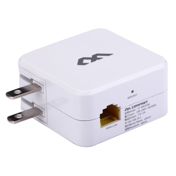 COMFAST CF-WR350N Comfast Mini Wifi Router 300Mbps 802.11n/g/b Repeater Booster with 2A USB Port, US Plug(White)
