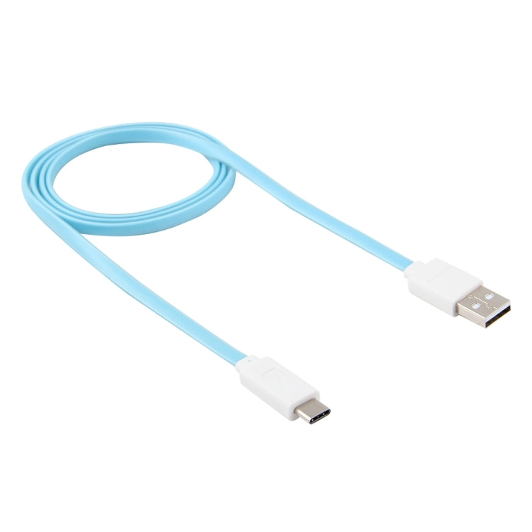 1m Noodle Style USB 3.1 Type-c to USB 2.0 Data / Charger Cable , For Galaxy S8 & S8 + / LG G6 / Huawei P10 & P10 Plus / Xiaomi Mi 6 & Max 2 and other Smartphones(Blue)