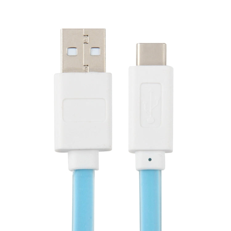 1m Noodle Style USB 3.1 Type-c to USB 2.0 Data / Charger Cable , For Galaxy S8 & S8 + / LG G6 / Huawei P10 & P10 Plus / Xiaomi Mi 6 & Max 2 and other Smartphones(Blue)