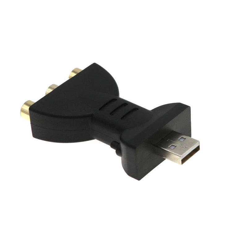 USB 2.0 Male to 3 RCA Gold-plated Video Audio Adapter AV Component Converter