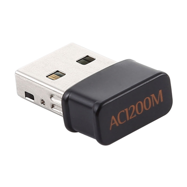 AC1200Mbps 2.4GHz & 5GHz Dual Band USB 2.0 WiFi Adapter External Network Card (Black)