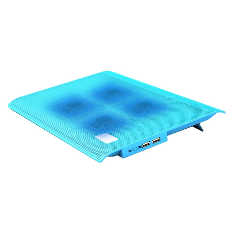 NUOXI L112A Four Fans Adjustable Speed Silent Notebook Computer Cooling Base USB Cooler Pad with 2 x USB Ports
