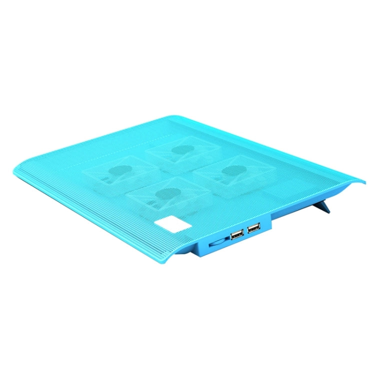 NUOXI L112A Four Fans Adjustable Speed Silent Notebook Computer Cooling Base USB Cooler Pad with 2 x USB Ports