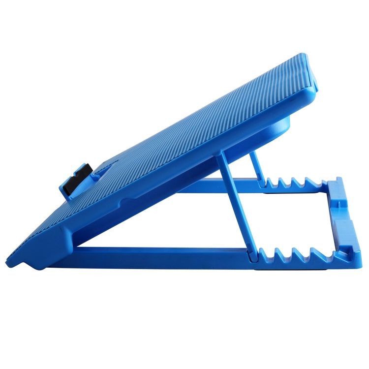 NUOXI M8 Six Fans Touch Ultra Silent CPU Notebook Computer Cooling Base USB Cooler Pad with 2 x USB Ports(Blue)