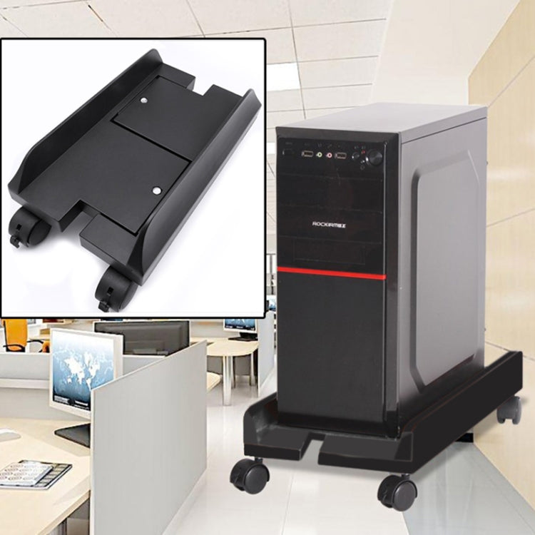 Computer Mainframe Host Adjustable Bracket with Wheel, Size: S