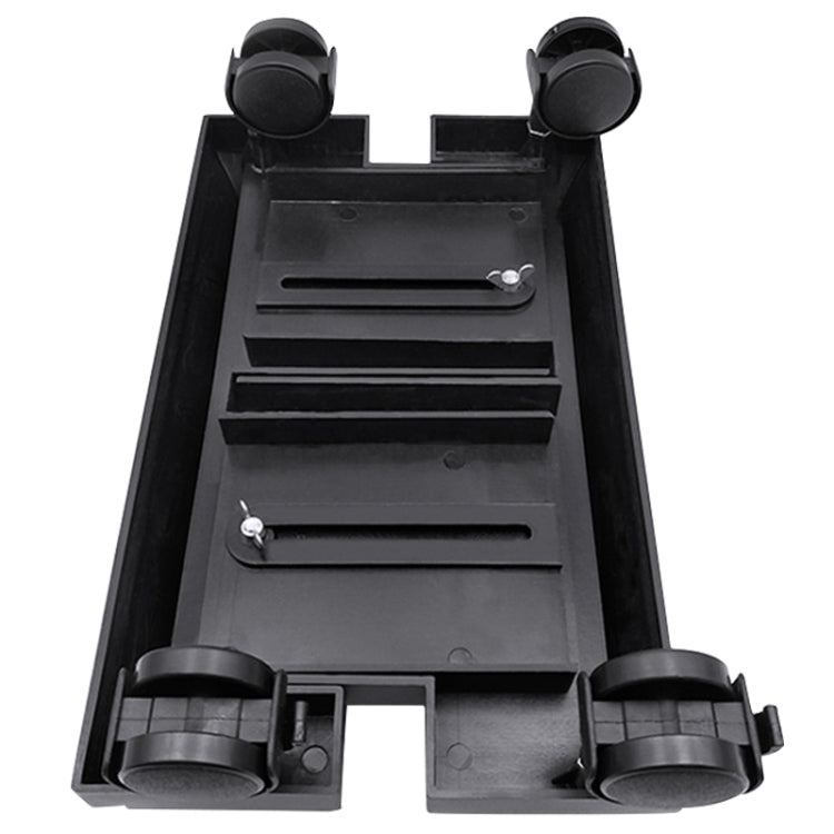 Computer Mainframe Host Adjustable Bracket with Wheel, Size: S