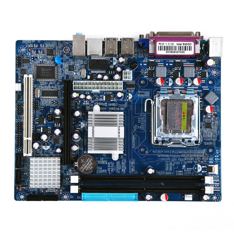 LGA 775 DDR2 Desktop Computer Motherboard for Intel 945GV Chip, Integrated Sound Card Graphics Card Network Card, Support Single / Dual Core