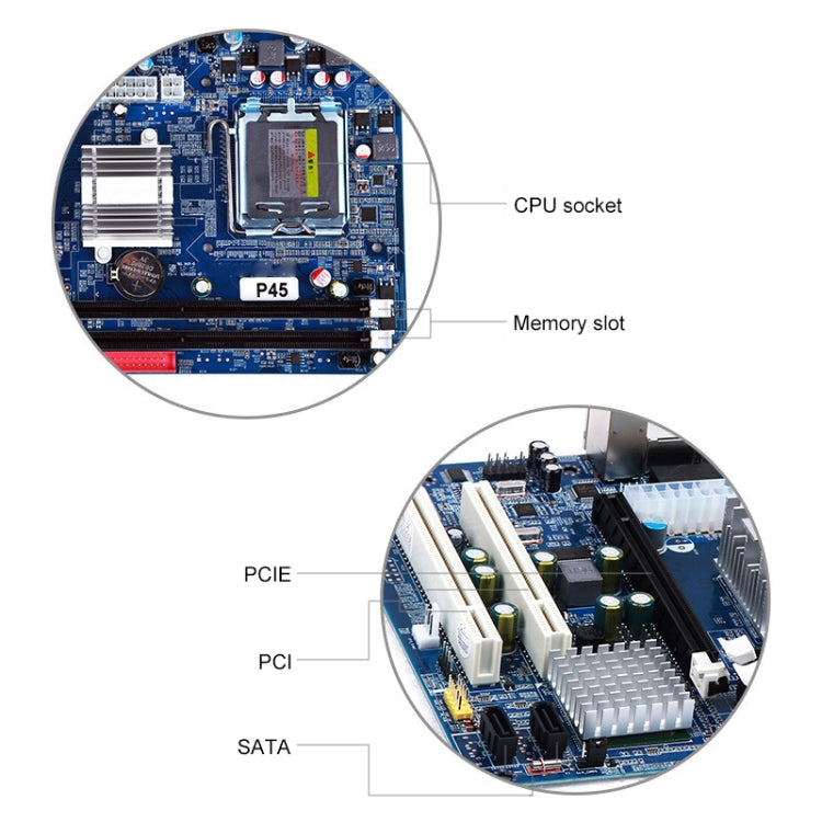 LGA 771 DDR3 Computer Motherboard for Intel P45-771 Chip, Support Intel Xeon Full Range of Dual-core Quad-core CPU