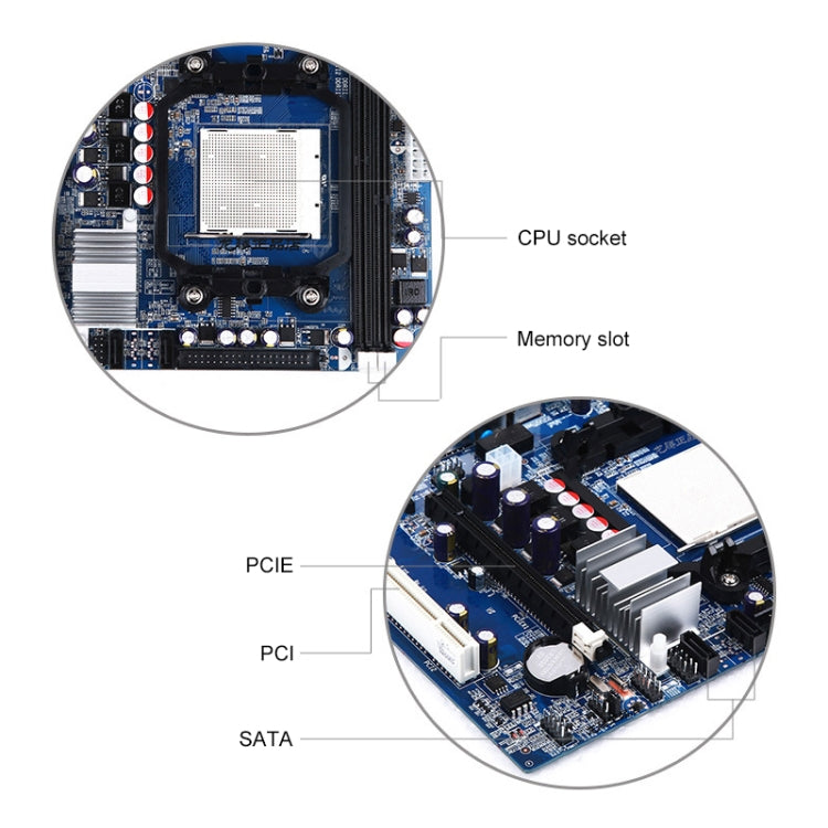 AM2 940 DDR2 / DDR3 Computer Motherboard for Intel nVIDIA NC61 Chip, Integrated Sound Card Graphics Card Network Card