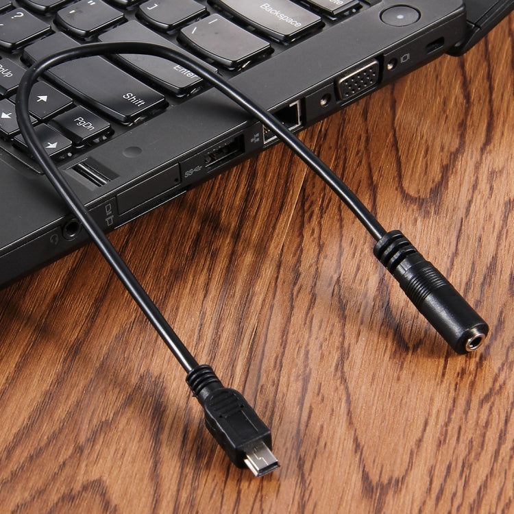 Mini USB to 3.5mm Audio Conversion Line Earphone Adapter Cable, For Motorola V3 / L6 Mobile Phones(Black)