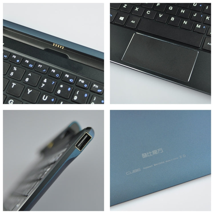 CUBE i15 iwork10 Flagship Dual OS Tablet Special Multi-Mode Rotating Axis Magnetic Suction Keyboard for S-WMC-2419 (Dark Blue + Black)