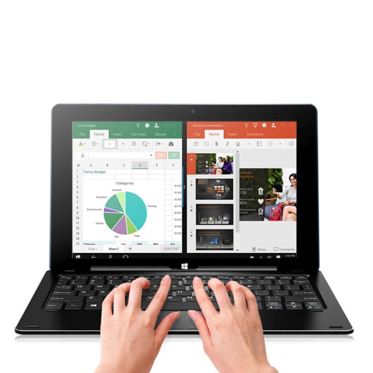 CUBE i15 iwork10 Flagship Dual OS Tablet Special Multi-Mode Rotating Axis Magnetic Suction Keyboard for S-WMC-2419 (Dark Blue + Black)