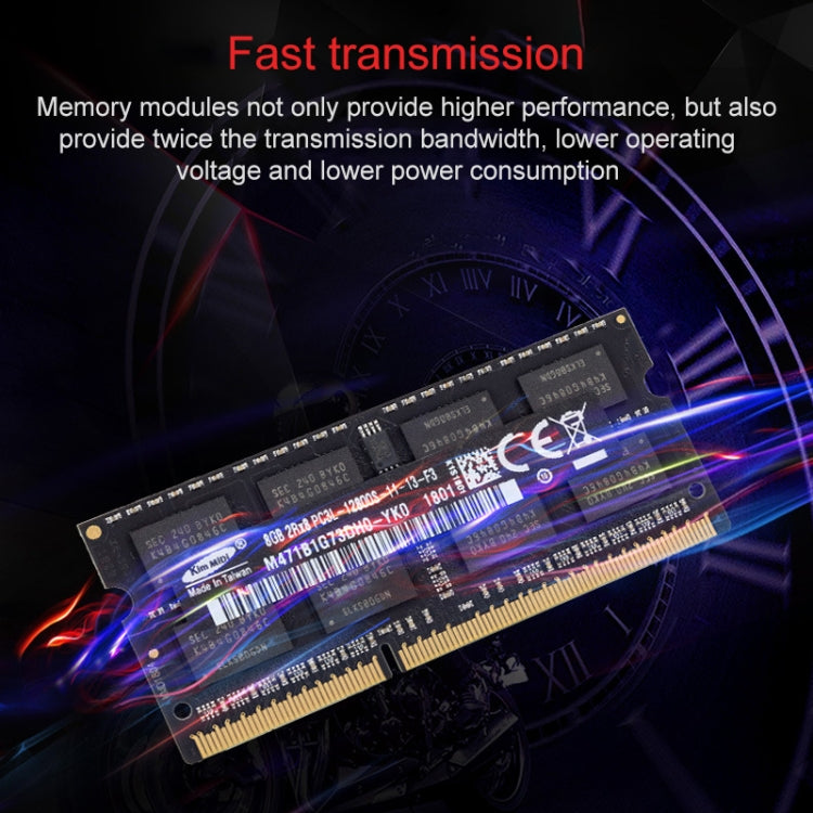 Kim MiDi 1.35V DDR3L 1600MHz 8GB Memory RAM Module for Laptops