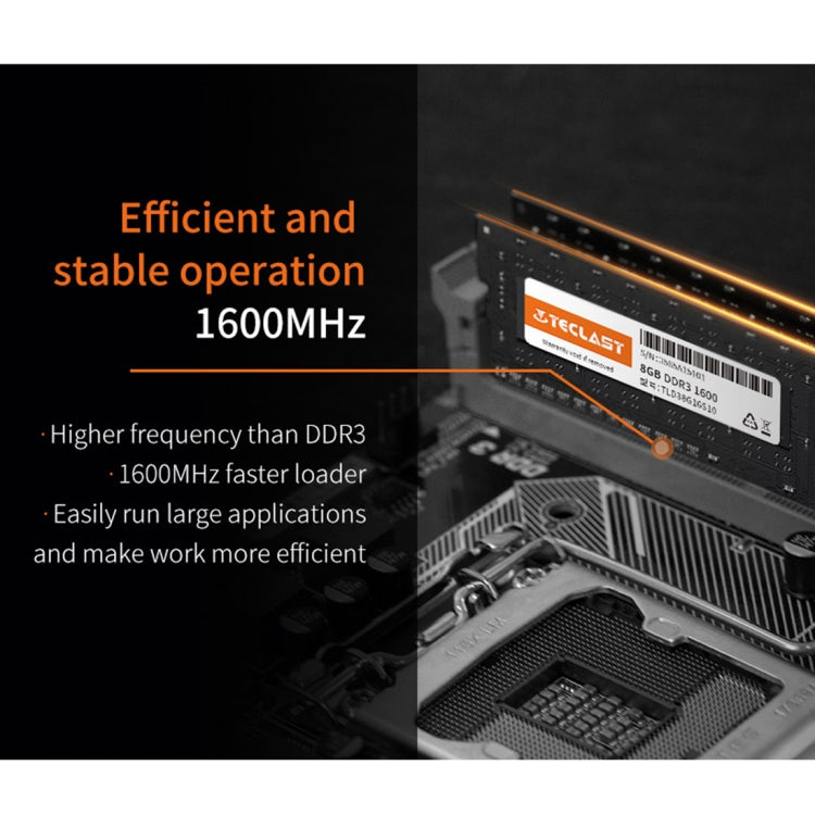 TECLAST S10 1.5V DDR3 1600MHz 4GB Memory RAM Module for Desktop PC
